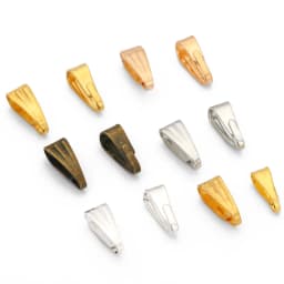 100/200pcs 7/9mm Pendant Clips Pinch Bail Clasp Connectors Necklace Hooks For Jewelry Making Finding Parts Accessories Supplies