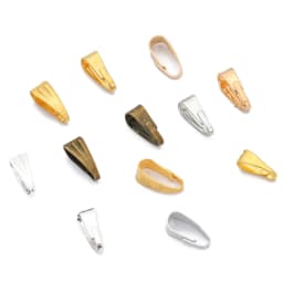 100/200pcs 7/9mm Pendant Clips Pinch Bail Clasp Connectors Necklace Hooks For Jewelry Making Finding Parts Accessories Supplies