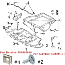 20PC Engine Under Gearbox Cover Clips Undertray Shield Body Splash Guard Fastener Screw For Audi A3 A4 B5 B6 B7 A6 A8 TT Mk1 Car