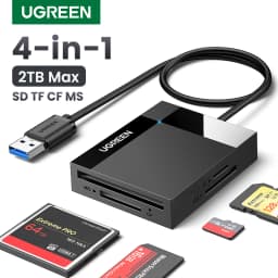 UGREEN USB 3.0 Card Reader SD Micro SD TF CF MS Compact Flash Card Adapter for Laptop Multi Card Reader 4 in 1 Smart Card Reader