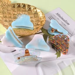 DIY Crystal Epoxy Resin Mold Irregular Shape Shark Hairpin Patch Hair clip Accessaries Jewelry Silicone Mould For Resin