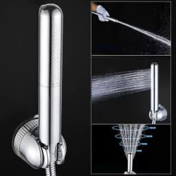 1pcs Water Saving Brass Finished Round Shower Head Two Multifunction Handheld Nozzle Bidet Sprayer Thread G1/2'