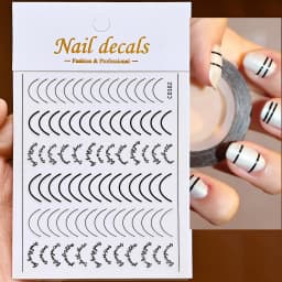 3D French Nail Stickers 1pcs French Romance Fashion Nail Accessories Metal Line Nail Stickers Nail Art Stickers Nail Stickers
