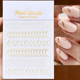 3D French Nail Stickers 1pcs French Romance Fashion Nail Accessories Metal Line Nail Stickers Nail Art Stickers Nail Stickers