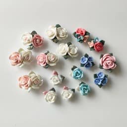 50pcs Handmade Ceramic Flower Material White Color Porcelain Floral Hair Accessories For DIY Jewelry Make Parts