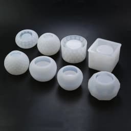 For Fun DIY Silicone Mold for Epoxy Resin Candle Holder Aromatherapy Candle Molds Clay Plaster Mould Drop Glue Mold