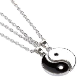 Wu 2022 New Jewelry Alloy Tai Chi Woven Bracelet Eight Eight Yin and Yang Pendant Stitching Necklace Hand Woven Rope Jewelry Set