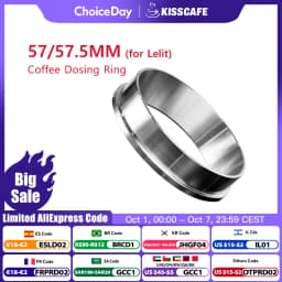 57MM 57.5MM Coffee Dosing Ring 304 Stainless Steel For Lelit Funnel Portafilter Coffee Accessories Espresso Barista Tools