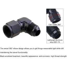 1Pc Aluminum AN6 AN8 AN10 Male To AN Female 90 Degree Swivel Coupler Union Apapters Fitting Fuel Oil Transformation Fittings