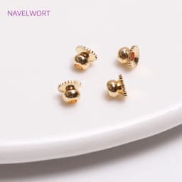 Brass Metal Beads Caps Spacer Beads For Bracelet Necklace Making Accessories 14K Real Gold Plated Separation Beads Wholesale