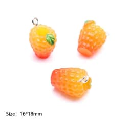 10pcs Fruits Oranges Grape Charms For Pendant DIY Earrings Necklace Jewelry Accessories Finding