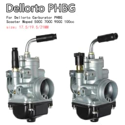 Motorcycle Carburetor Carb Dellorto PHBG 17.5mm/19.5mm/21mm AD/AS Hand Choke Engine For Scooter Moped 50CC/70CC/90CC 2/4stroke