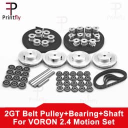 VORON 2.4 Set Motion Parts 2GT Timing Belt 2GT 16T 80T 20T Tooth Pulley 188-2GT Shaft Bearing 625 F695 2RS