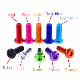 10pcs ISO7380 Aluminum Button Head Screw M3 M4 M5 M6*5/6/8/10/12/16/20/25 Colourful Aluminum Hex Allen Socket Round Head Screw