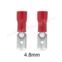 100/50/10pc Male Red blue yellow 2.8mm 4.8mm 6.3mm Insulated Electrical Crimp Terminal Spade Wire Connector Cable Wire Connector