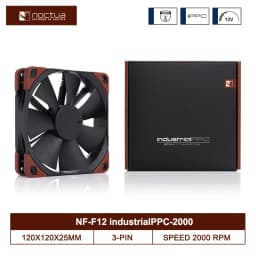 Noctua NF-F12 industrialPPC Case Fan Silent 120mm PWM 12V/24V 2000/3000RPM Computer High Performance CPU Cooling Fan