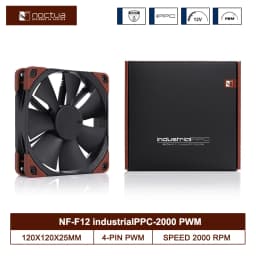 Noctua NF-F12 industrialPPC Case Fan Silent 120mm PWM 12V/24V 2000/3000RPM Computer High Performance CPU Cooling Fan