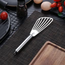 1PC Stainless Steel Slotted Fish Turner Spatula Flexible Kitchen Cooking Tools
