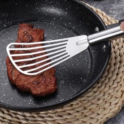 1PC Stainless Steel Slotted Fish Turner Spatula Flexible Kitchen Cooking Tools