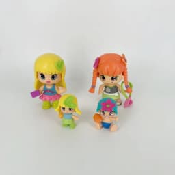 8pcs Doubleface Pinypon Gilrs and Little Baby Action Figure Dolls for Kids DIY Cartoon Detachable Figuras Toys Christmas Gift