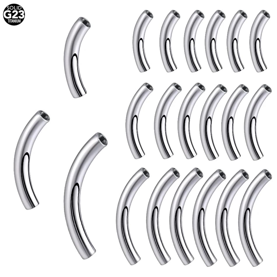 10Pcs/50Pcs G23 Titanium Internal Thread Eyebrow Belly Navel Piercing Barbell Replacement Accessories Body Piercing Jewelry 16G