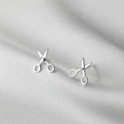 Creative Mini Scissors Stud Earrings for Women Girl