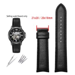 20mm 21mm 22mm Curved End Cowhide Leather Watchband for Rossini Arc Watch Band Strap 8633 617793 5793 5726 616725/5715/6713 Blue