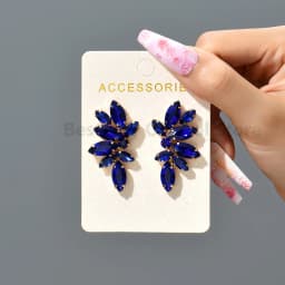 2025 Luxury Green Rhinestone Piercing Earrings For Women Vintage Geometric Wings Pendientes Elegant Statement Jewelry Wholesale