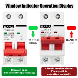 1P 2P DC MCB 12V 24V 48V 60V 110V Circuit Breaker Battery Protect Switch Positive Negative Short Circuit 6A 16A 20A 32A 63A 125A