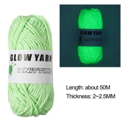 50g/roll Luminous Chunky Yarn Polyester Hand Knitted Glow in the Dark Knitting Wool DIY Handmade Weave For Cardigan Scarf Hats