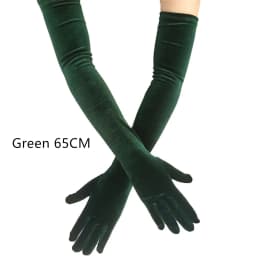 Multicolor 3 Lengths Noble Banquet Style Women Gold Velvet Long Dinner Dress Gloves Black Warm Elastic Driving Spring Autumn BK