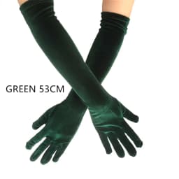 Multicolor 3 Lengths Noble Banquet Style Women Gold Velvet Long Dinner Dress Gloves Black Warm Elastic Driving Spring Autumn BK