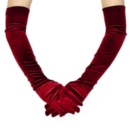 Multicolor 3 Lengths Noble Banquet Style Women Gold Velvet Long Dinner Dress Gloves Black Warm Elastic Driving Spring Autumn BK