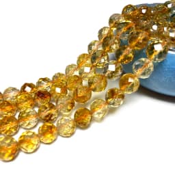 Fine 100% Natural Stone Faceted Citrine Yellow Round Gemstone Spacer Beads For Jewelry Making DIY Bracelet Necklace 6/8/10MM