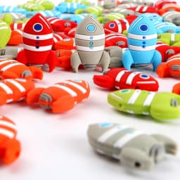 Kovict 5/10Pcs Silicone Beads Car Airplane Rainbow Rocket Bead For Jewelry Making DIY Keychain Necklace Bracelet Accessories