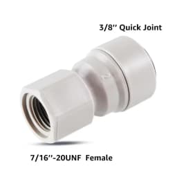 Plastic Quick Joint,3/8" X 7/16" FFL Push-fit Fitting for 9.52mm Tube Line,Homebrew Quick Connector for Ball Lock Beer Dispenser
