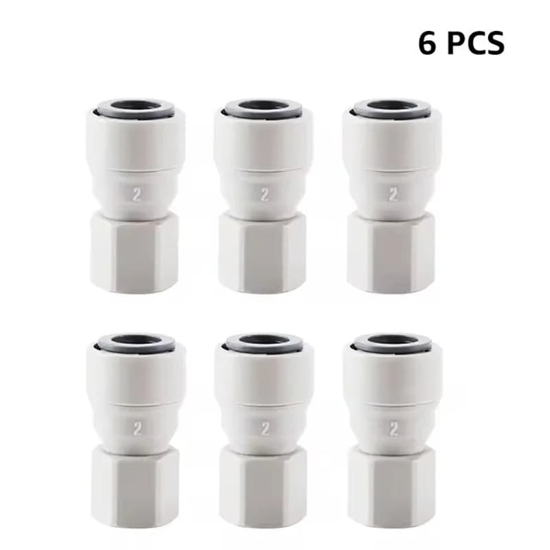Plastic Quick Joint,3/8" X 7/16" FFL Push-fit Fitting for 9.52mm Tube Line,Homebrew Quick Connector for Ball Lock Beer Dispenser