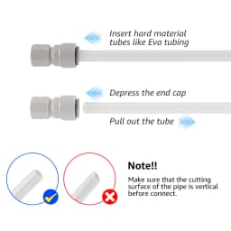 Plastic Quick Joint,3/8" X 7/16" FFL Push-fit Fitting for 9.52mm Tube Line,Homebrew Quick Connector for Ball Lock Beer Dispenser