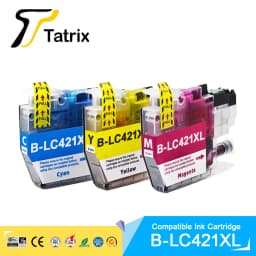 Tatrix High Capacity LC421XL LC421 421XL Compatible Ink Cartridge For Brother DCP-J1050DW MFC-J1010DW DCP-J1140DW Printer