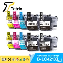Tatrix High Capacity LC421XL LC421 421XL Compatible Ink Cartridge For Brother DCP-J1050DW MFC-J1010DW DCP-J1140DW Printer