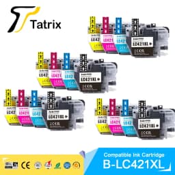 Tatrix High Capacity LC421XL LC421 421XL Compatible Ink Cartridge For Brother DCP-J1050DW MFC-J1010DW DCP-J1140DW Printer