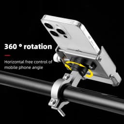 Untoom Motorcycle Scooter Phone Mount Stand Bicycle Holder Aluminum Alloy Adjustable Bike Phone Bracket Cycling Accessories