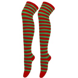 Long Socks Women Thigh High Stockings Ladies Girls White Striped Over Above Knee Sock Cute Christmas Blue Cosplay Lolita 2025