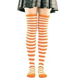 Long Socks Women Thigh High Stockings Ladies Girls White Striped Over Above Knee Sock Cute Christmas Blue Cosplay Lolita 2025