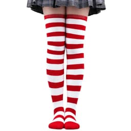Long Socks Women Thigh High Stockings Ladies Girls White Striped Over Above Knee Sock Cute Christmas Blue Cosplay Lolita 2025