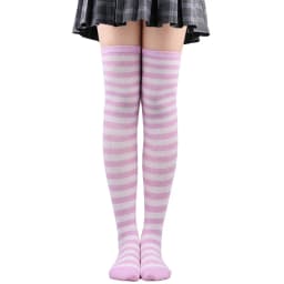Long Socks Women Thigh High Stockings Ladies Girls White Striped Over Above Knee Sock Cute Christmas Blue Cosplay Lolita 2025
