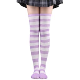 Long Socks Women Thigh High Stockings Ladies Girls White Striped Over Above Knee Sock Cute Christmas Blue Cosplay Lolita 2025