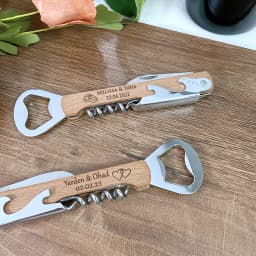 Wedding Gifts for Guests Personalized Wine Corkscrew Bottle Opener Wedding Souvenirs Party Favors Customized Wooden Wine Openers
