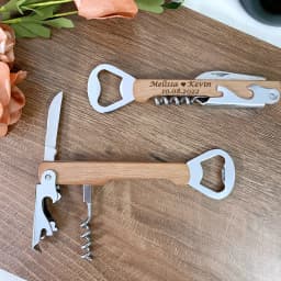 Wedding Gifts for Guests Personalized Wine Corkscrew Bottle Opener Wedding Souvenirs Party Favors Customized Wooden Wine Openers