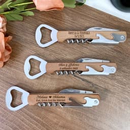 Wedding Gifts for Guests Personalized Wine Corkscrew Bottle Opener Wedding Souvenirs Party Favors Customized Wooden Wine Openers